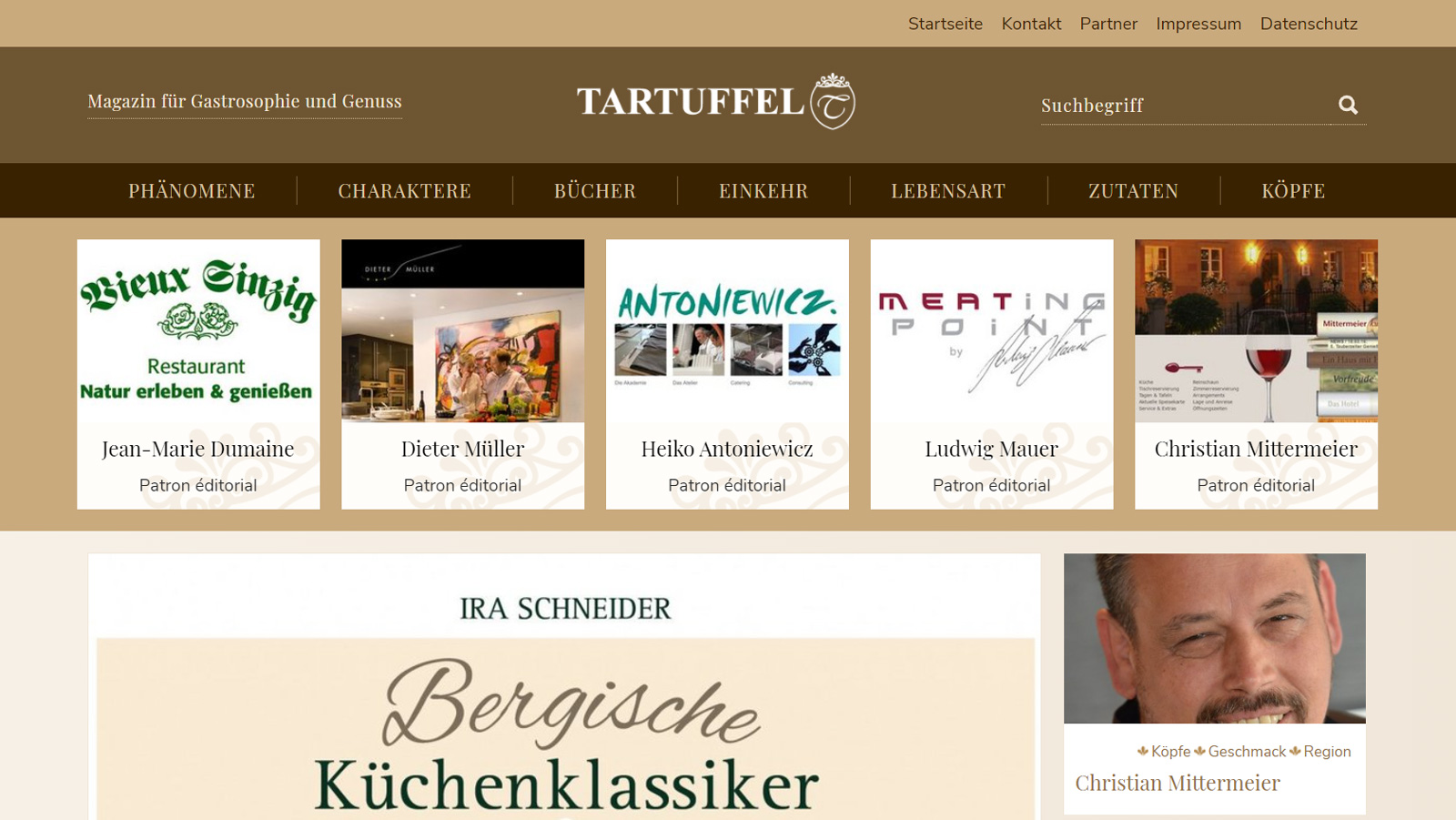 Referenzen: Web-Entwicklung, TYPO3, TYPO3-Extension. Website: TARTUFFEL